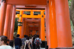 Fushimi Inari Schrein mit der Meute den Berg hoch Inari