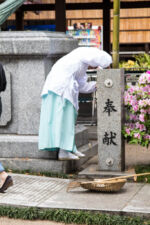 Mönch am Kushida Schrein Fukuoka